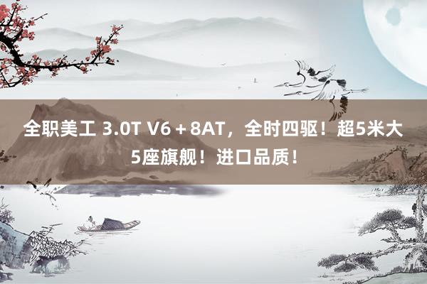 全职美工 3.0T V6＋8AT，全时四驱！超5米大5座旗舰！进口品质！